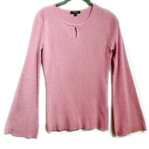 Premise Ribbed Knit Bell Sleeve Sweater